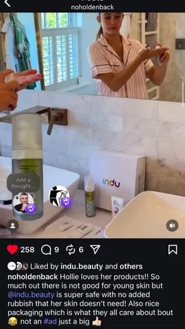 aaronchatterley Instagram post about Product endorsement