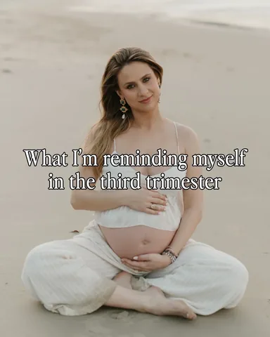 alexbeadon Instagram post about Third trimester experiences