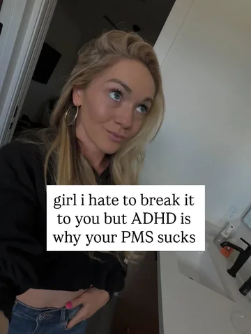 angieleeshow Instagram post about ADHD and PMS