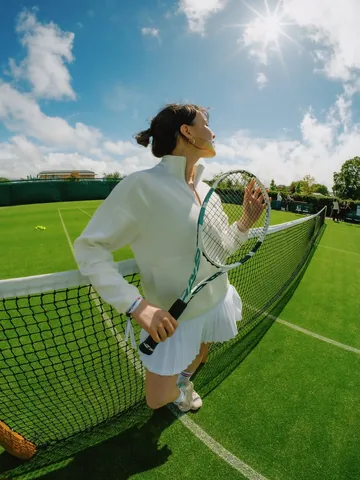 beccamariawatson Instagram post about Wimbledon training event