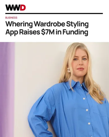 biancarangecroft Instagram post about Whering funding and company growth