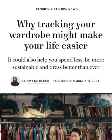 biancarangecroft Instagram post about Digital wardrobe management
