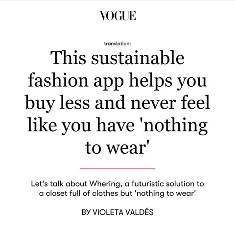 biancarangecroft Instagram post about Sustainable fashion