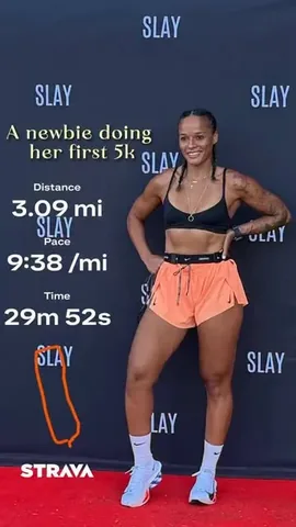 fitgurlmel Instagram post about First 5K running experience