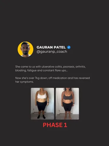 gauranp_coach Instagram post about Health transformation case study
