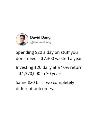 iamdaviddang Instagram post about Compound investing