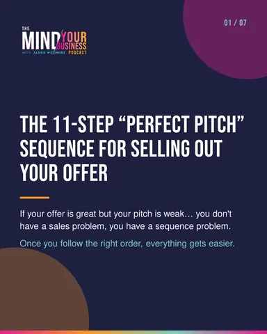 jameswedmore Instagram post about Sales and offer positioning