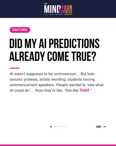 jameswedmore Instagram post about Artificial intelligence and branding