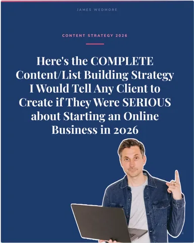 jameswedmore Instagram post about Online business content strategy