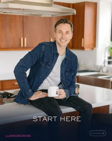 jameswedmore Instagram post about Entrepreneurial journey
