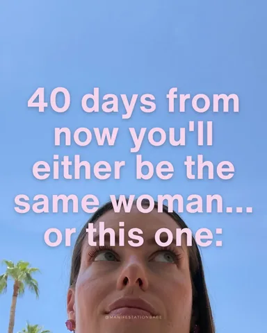manifestationbabe Instagram post about Self worth development