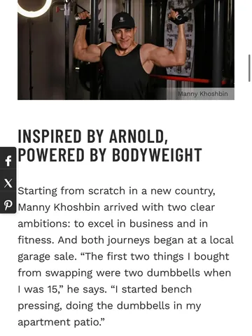 mannykhoshbin Instagram post about Fitness and discipline