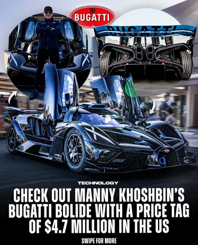 mannykhoshbin Instagram post about Bugatti Bolide