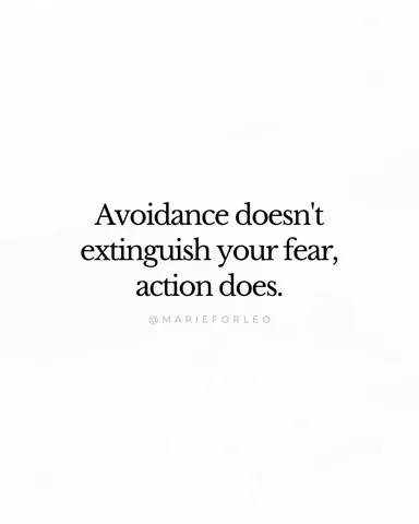 marieforleo Instagram post about Confronting fear
