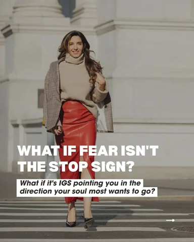 marieforleo Instagram post about Fear and excitement