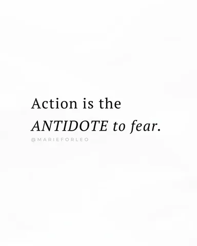 marieforleo Instagram post about Overcoming fear
