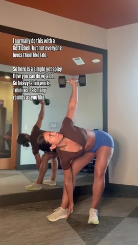mytrainercarmen Instagram post about Dumbbell exercise flows