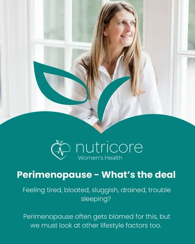 nutricore_health Instagram post about Perimenopause symptoms