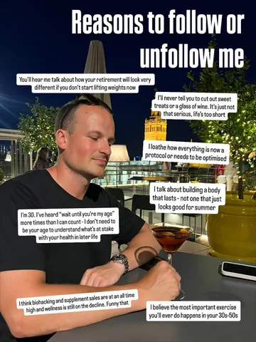 olliethompsonhealth Instagram post about Midlife health