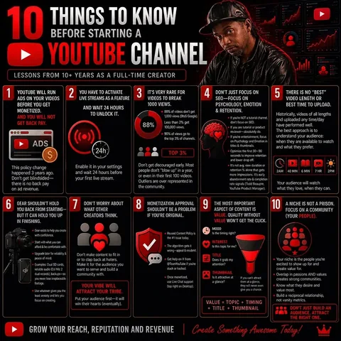 robertoblake Instagram post about Advice for new YouTubers