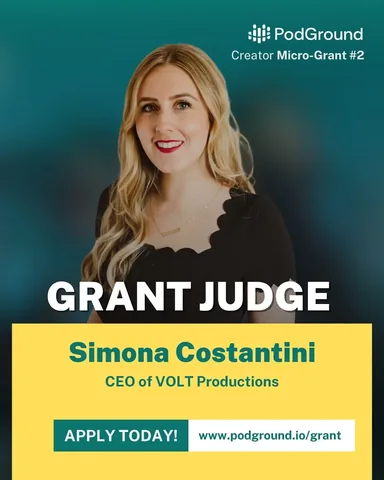 simona__costantini Instagram post about Podcast creator grant