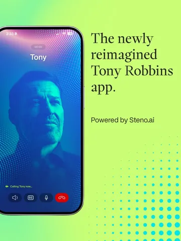 tonyrobbins Instagram post about Tony Robbins AI app