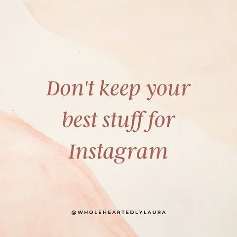 wholeheartedlylaura Instagram post about Content repurposing